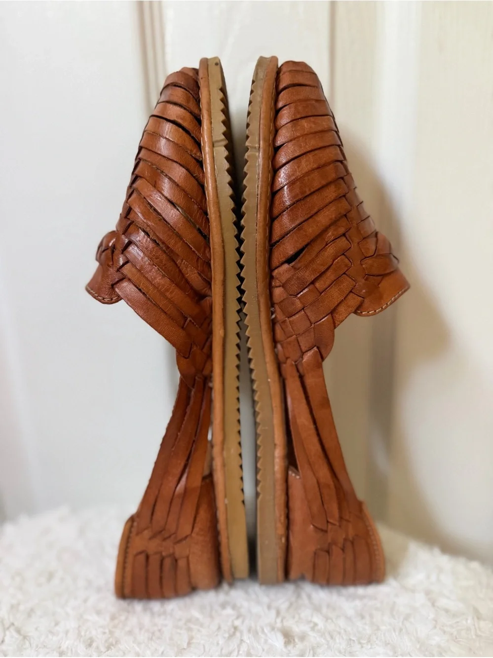 Leather Tan Women’s Mexican Huaraches Size 8